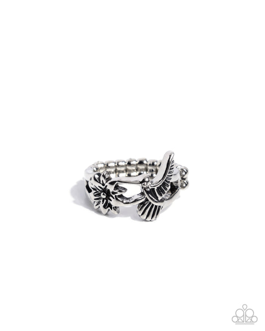 Handcrafted Hummingbird - Silver Ring