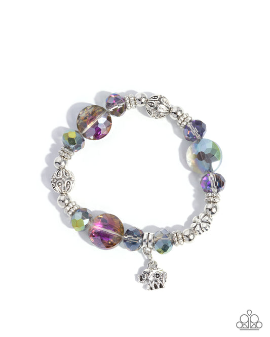 Zoology Degree - Silver w/Shimmery beads Bracelet