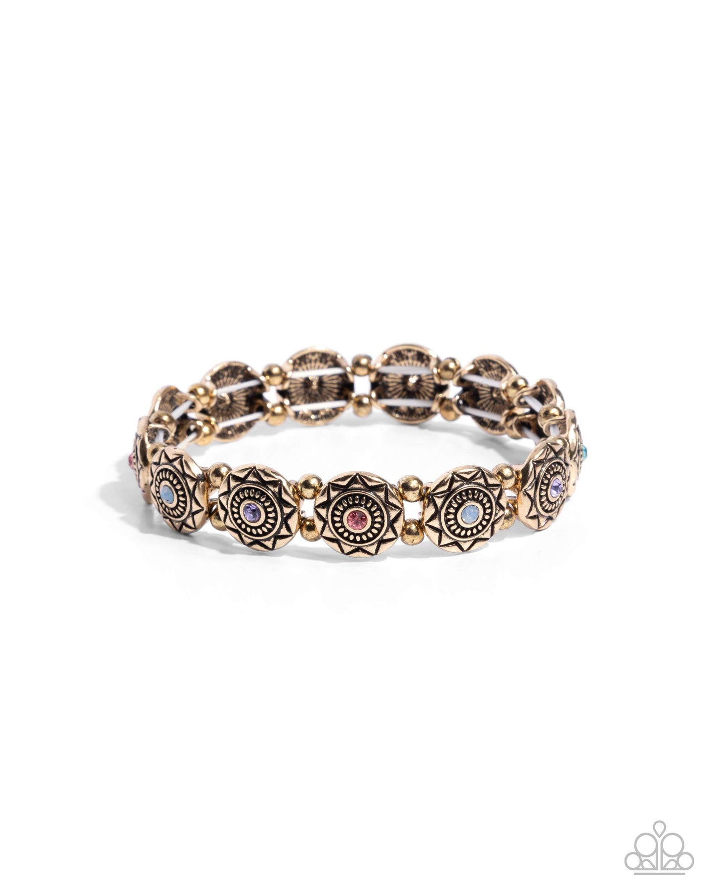 Traveling Texture - Antiqued Gold Bracelet