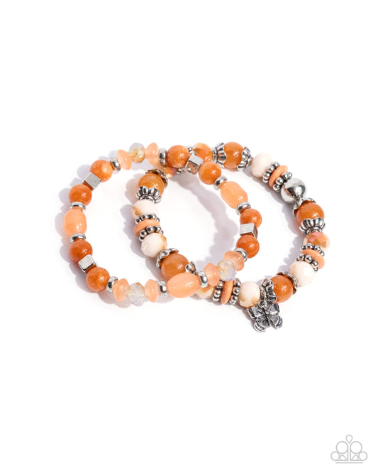 Meaningful Metamorphosis - Orange Bracelet
