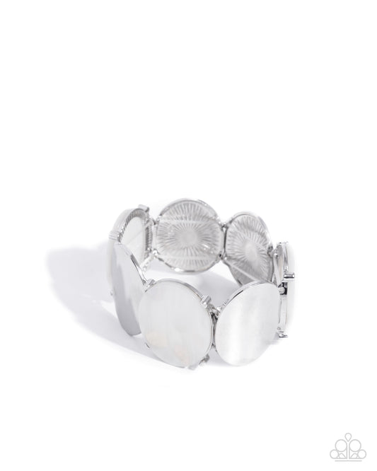 Longing for More - Silver w/White Bracelet