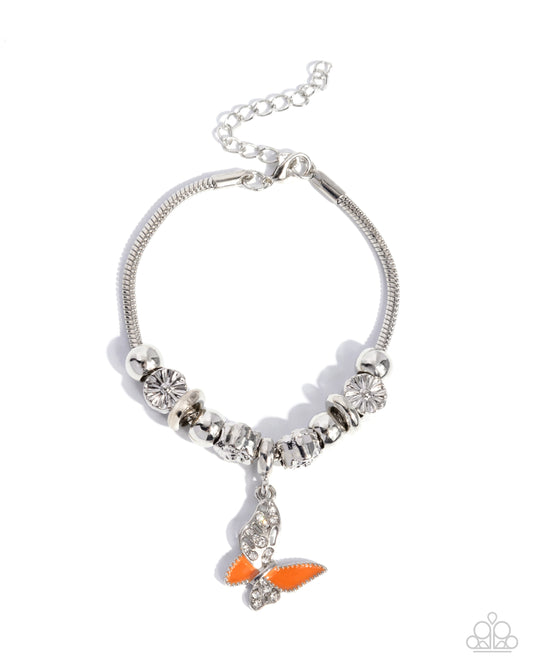 Luminescent Landing - Silver w/Orange Bracelet
