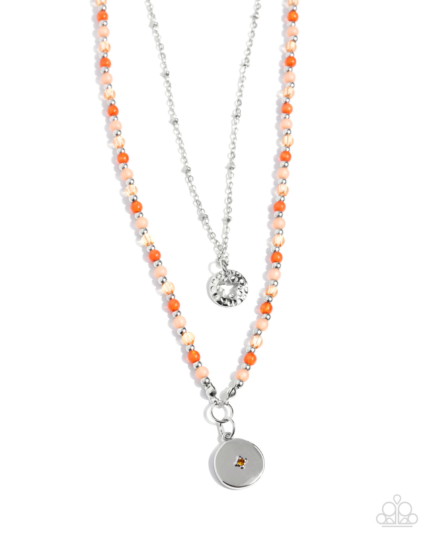 Daring Degree - Silver w/Orange Necklace