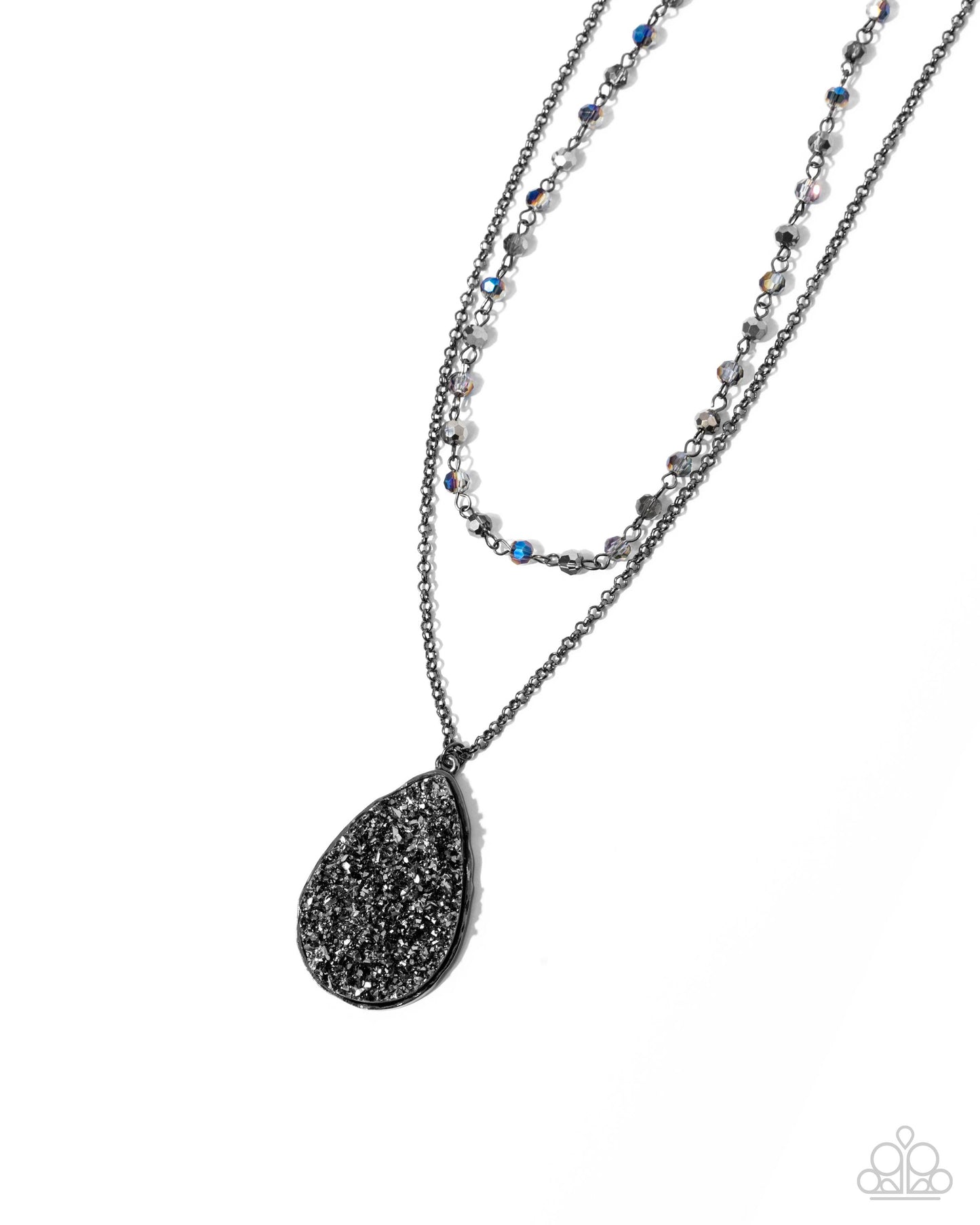 Druzy Delight - Gunmetal Necklace