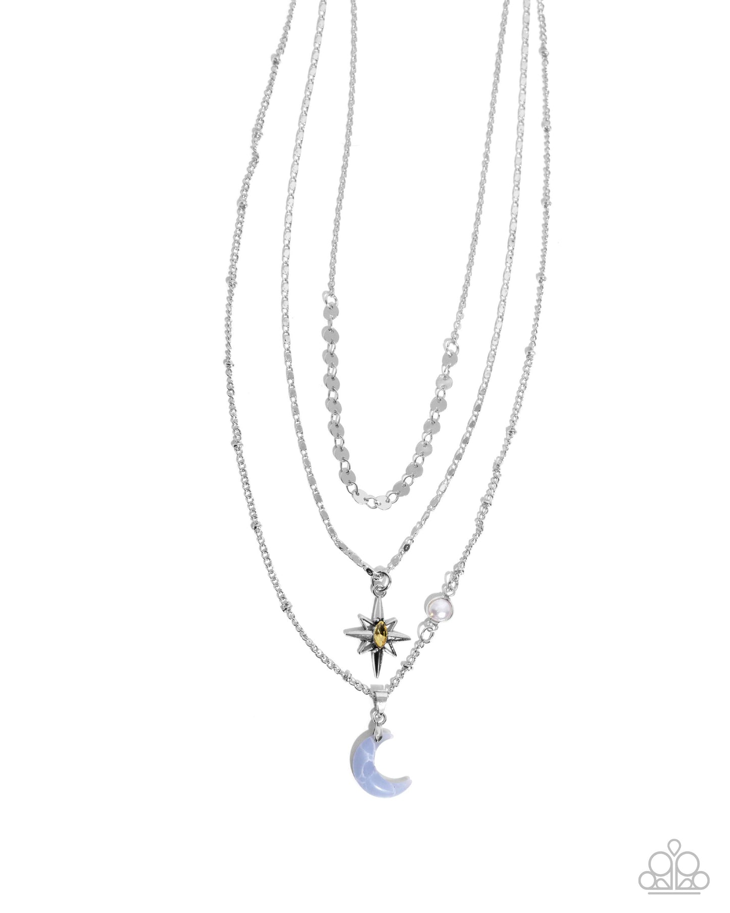 Cosmic Clinch - Silver w/Blue Necklace