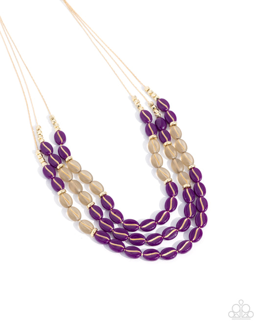 Playful Passage - Gold w/Purple Necklace
