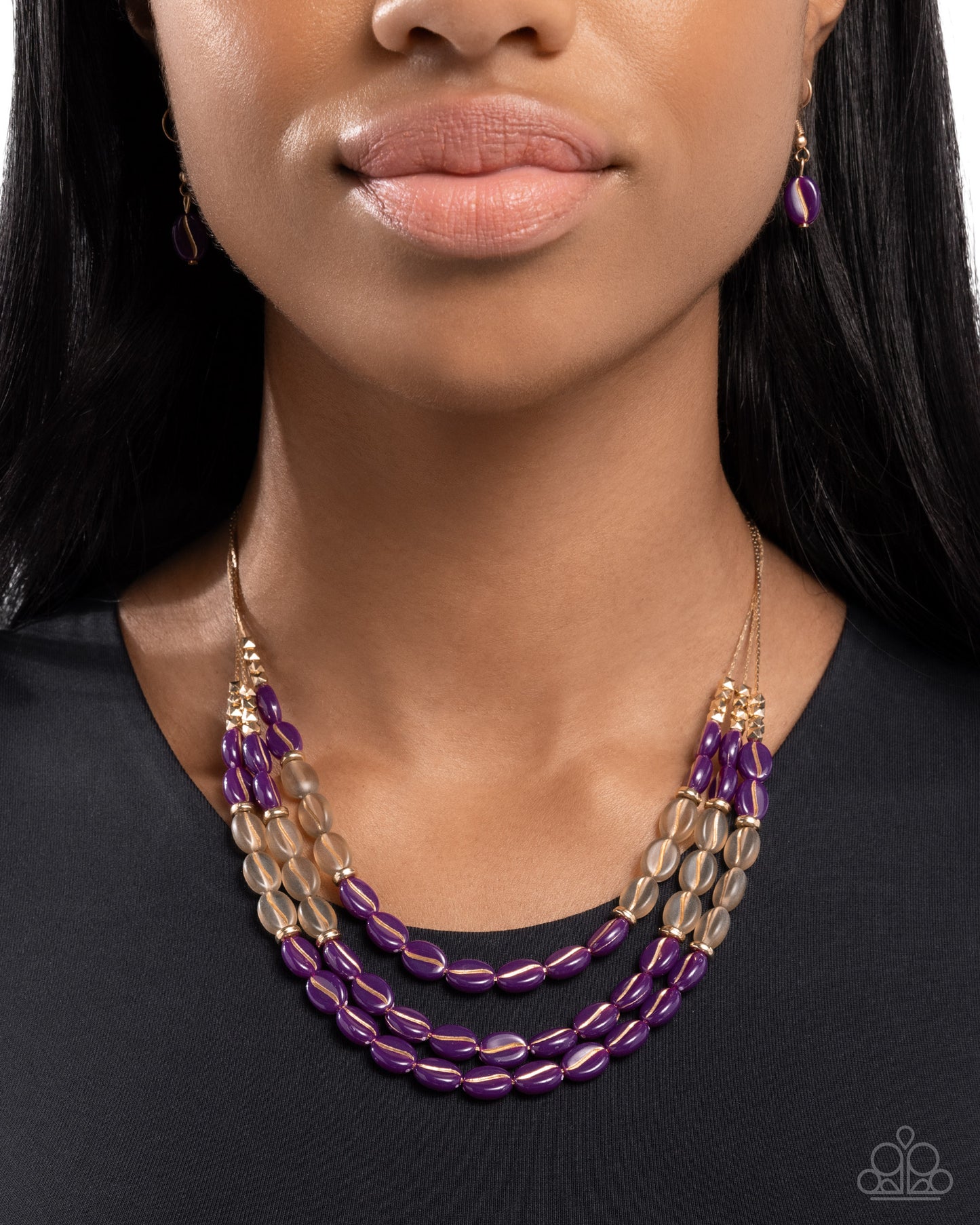 Playful Passage - Gold w/Purple Necklace