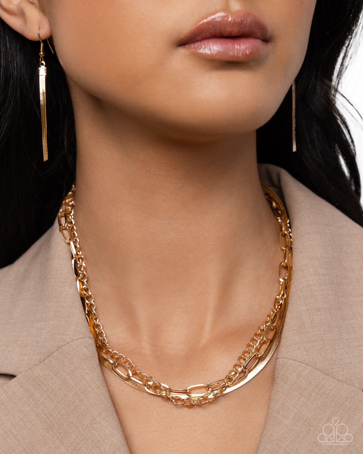 Complete Look Gold Necklace and Bracelet Set