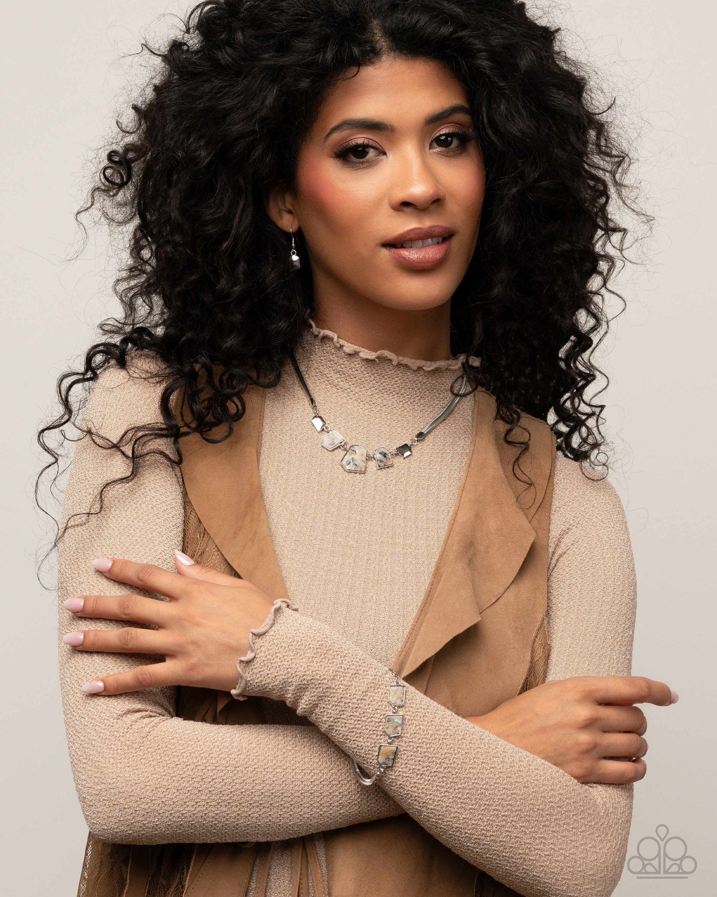 Complete Look Silver Necklace & Bracelet Set