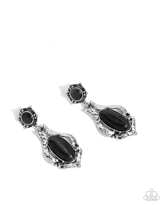 High-End Reservation - Black Earrings