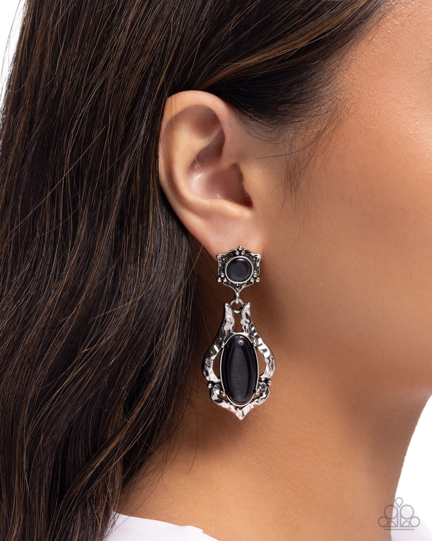 High-End Reservation - Black Earrings