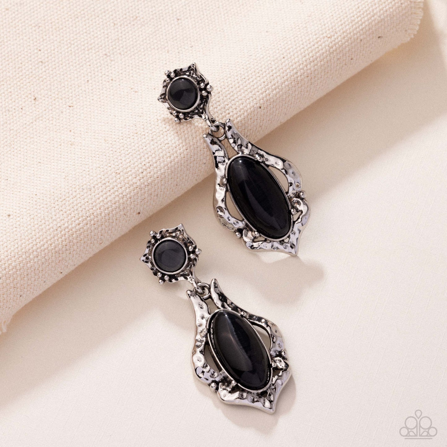High-End Reservation - Black Earrings
