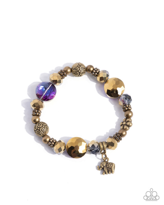 Zoology Degree - Brass w/Purple Bracelet