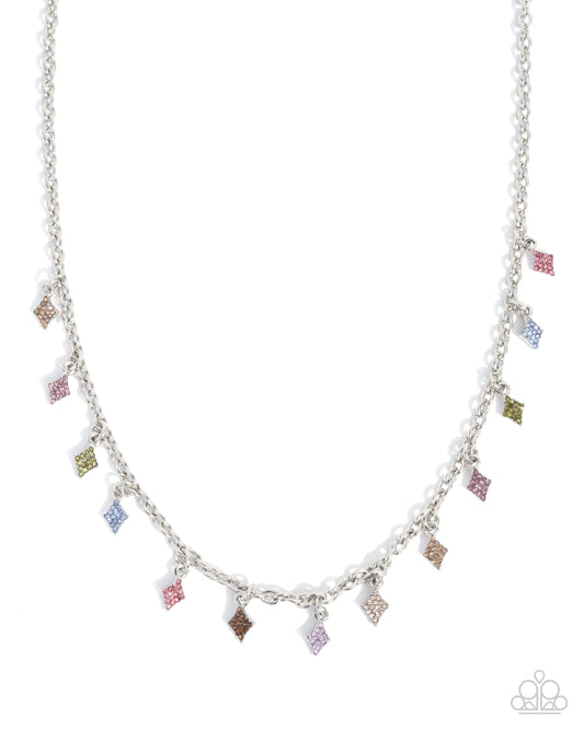 Decadent Diamonds - Silver w/Multi Gems Necklace