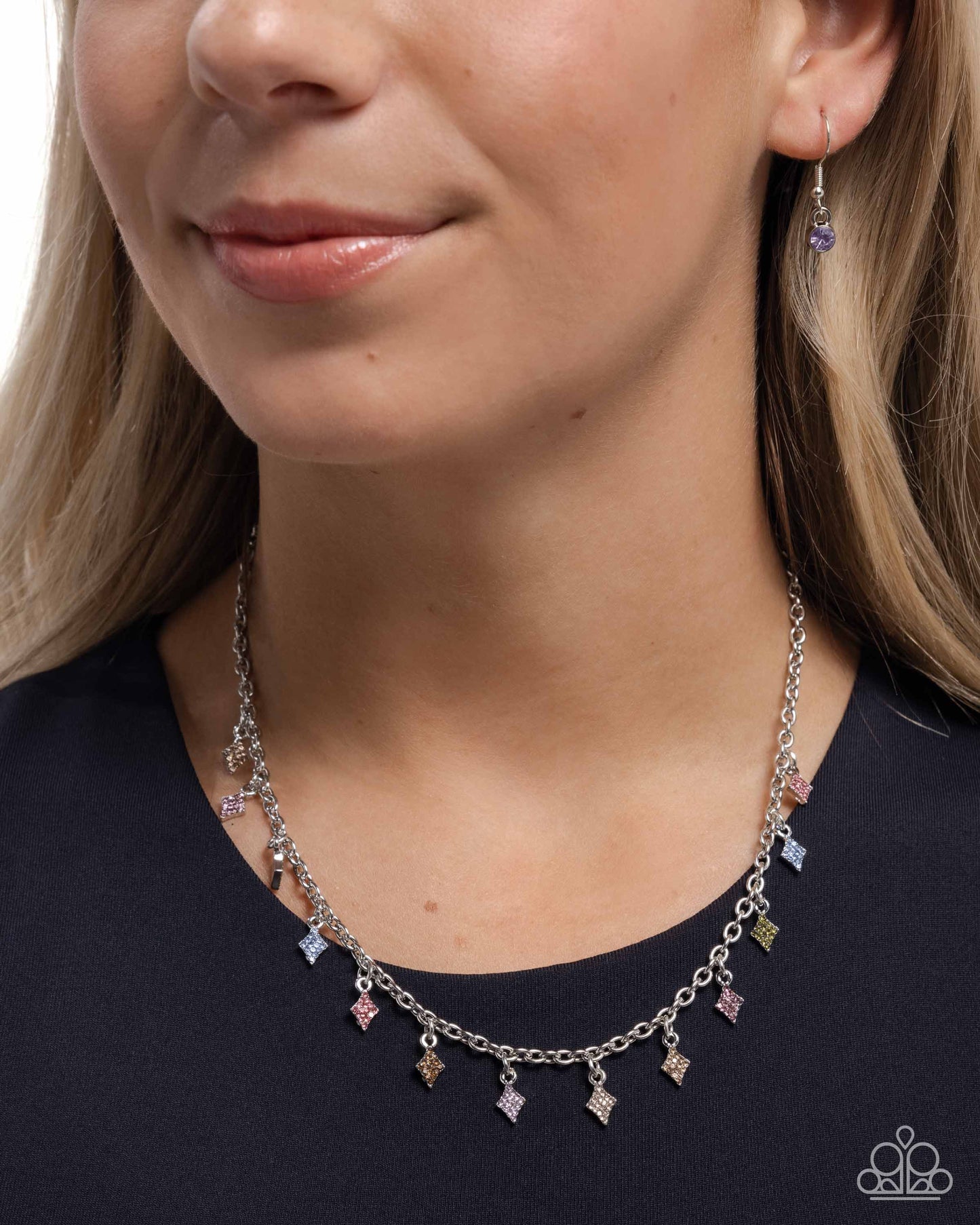 Decadent Diamonds - Silver w/Multi Gems Necklace