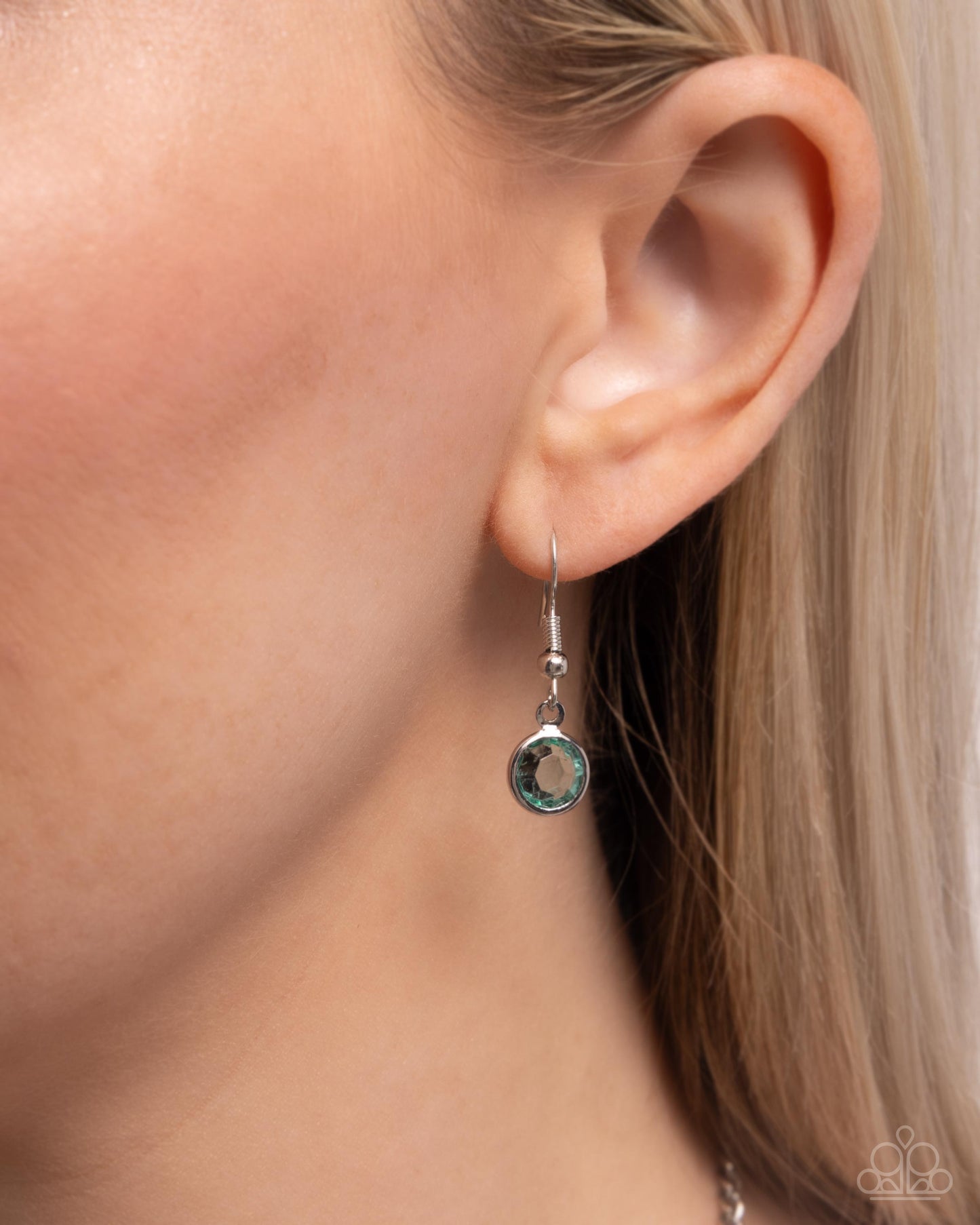 Charismatic Cascade -  Silver w/Green Necklace