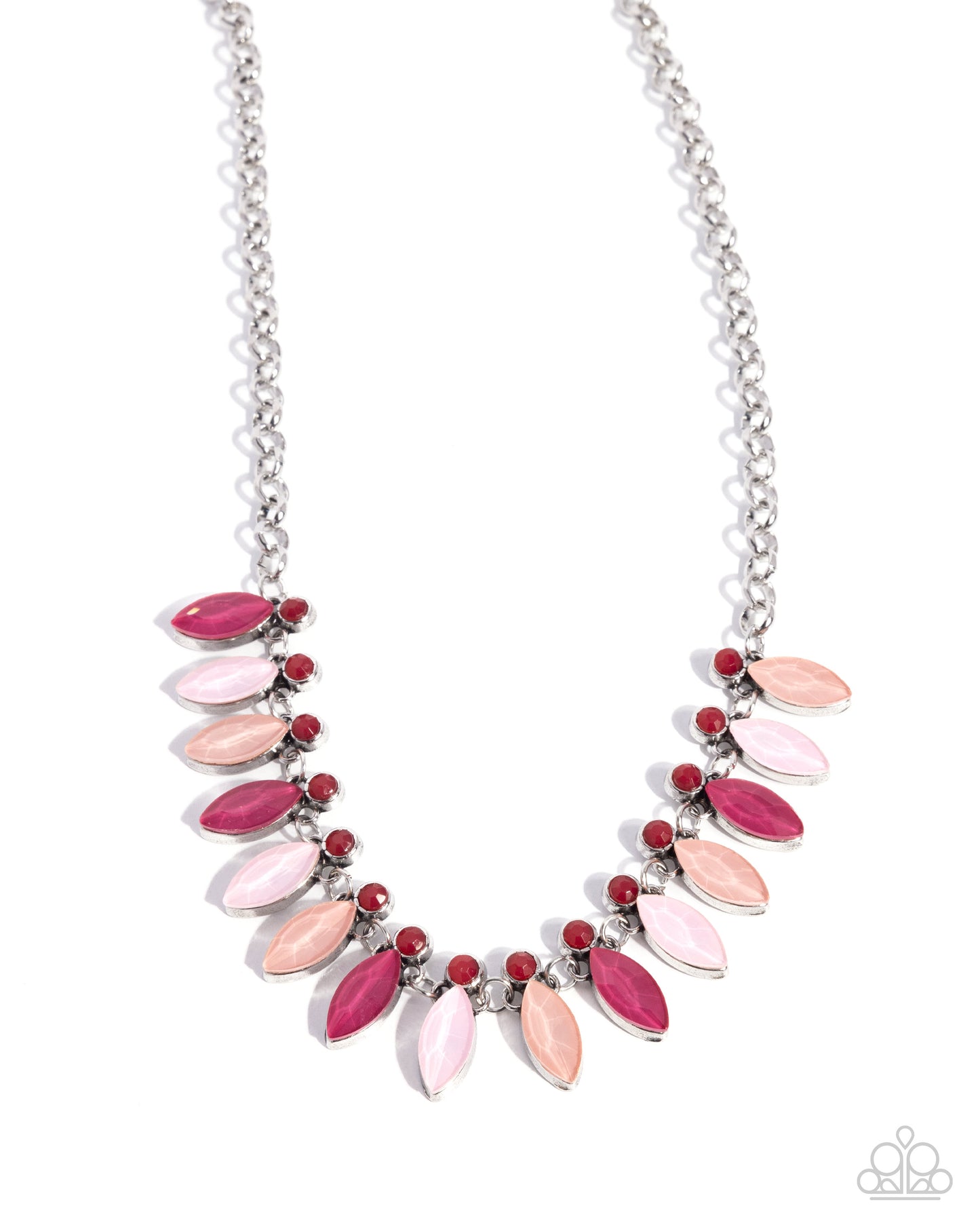Colorful Citation - Silver w/Pinks Necklace
