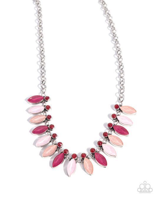 Colorful Citation - Silver w/Pinks Necklace