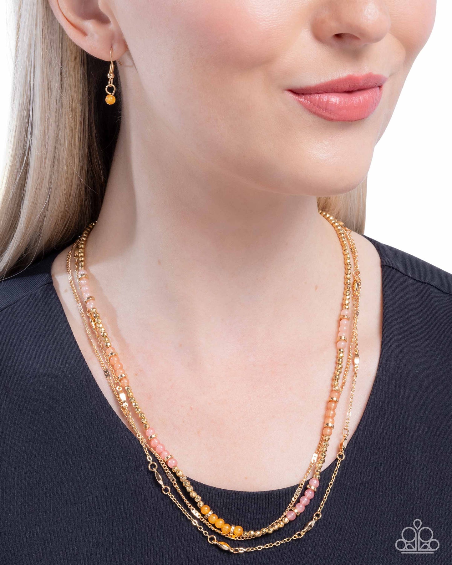 Daydreaming Decadence - Silver w/Multi Oranges Necklace