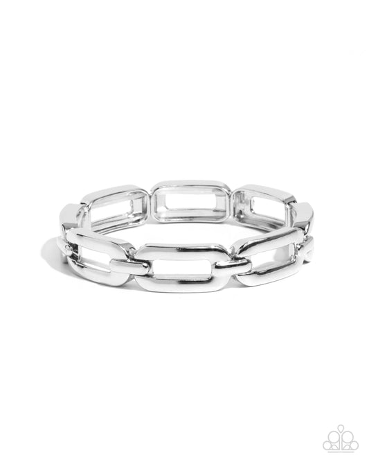 Symmetrical Sheen - Silver Bracelet