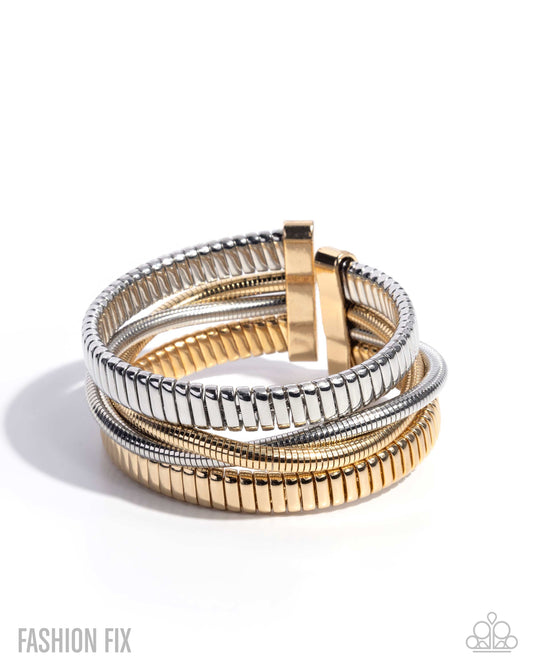 Resolute Recognition - Silver & Gold Bracelet