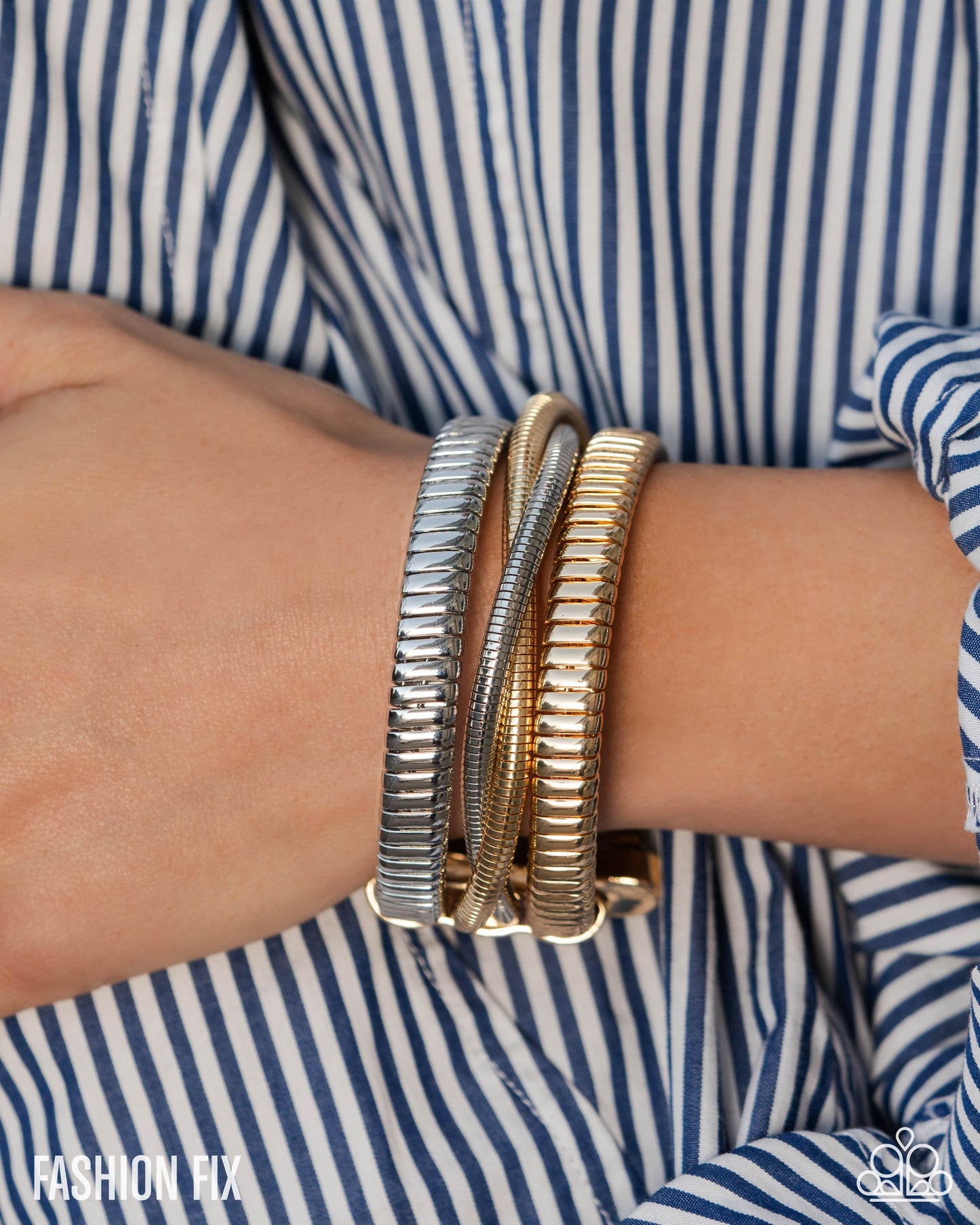 Resolute Recognition - Silver & Gold Bracelet