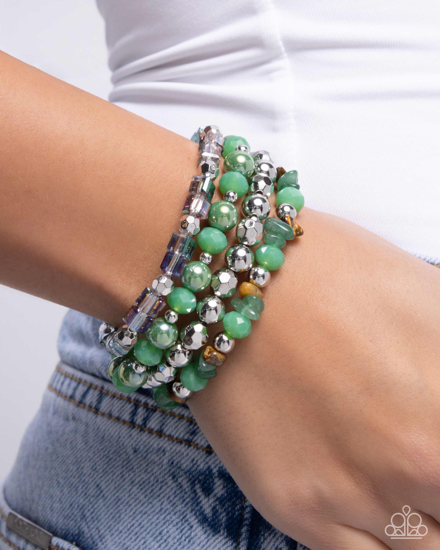 Supervisory Stack - Silver w/Green Bracelet