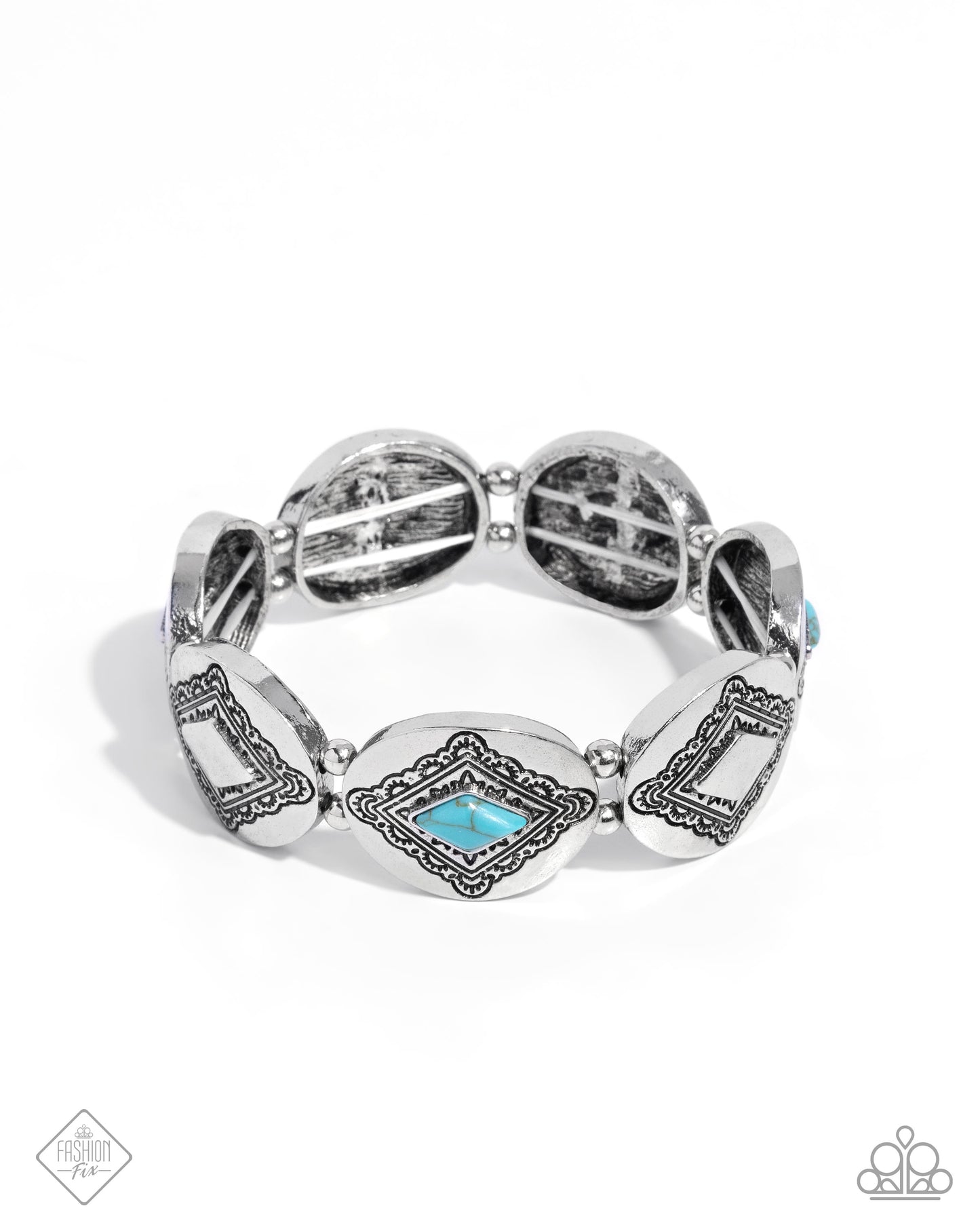 Elemental Example - Silver w/Turquoise Stone Bracelet