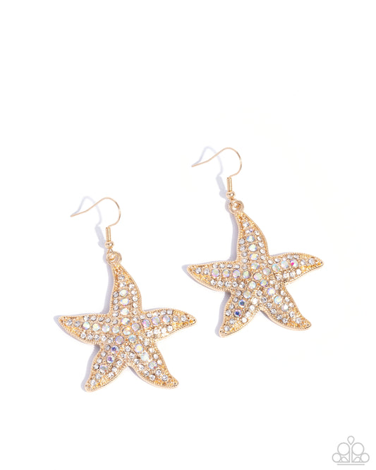 Starfish Spectacle - Gold Earring