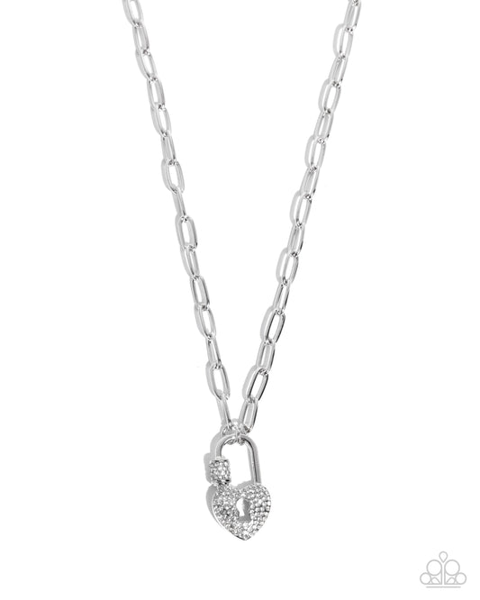Padlock Potential - Silver Necklace