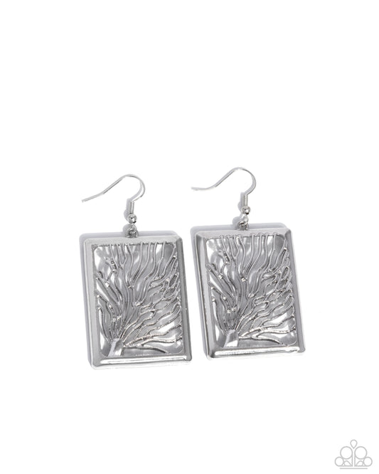 Textured Trial - Silver Earring
