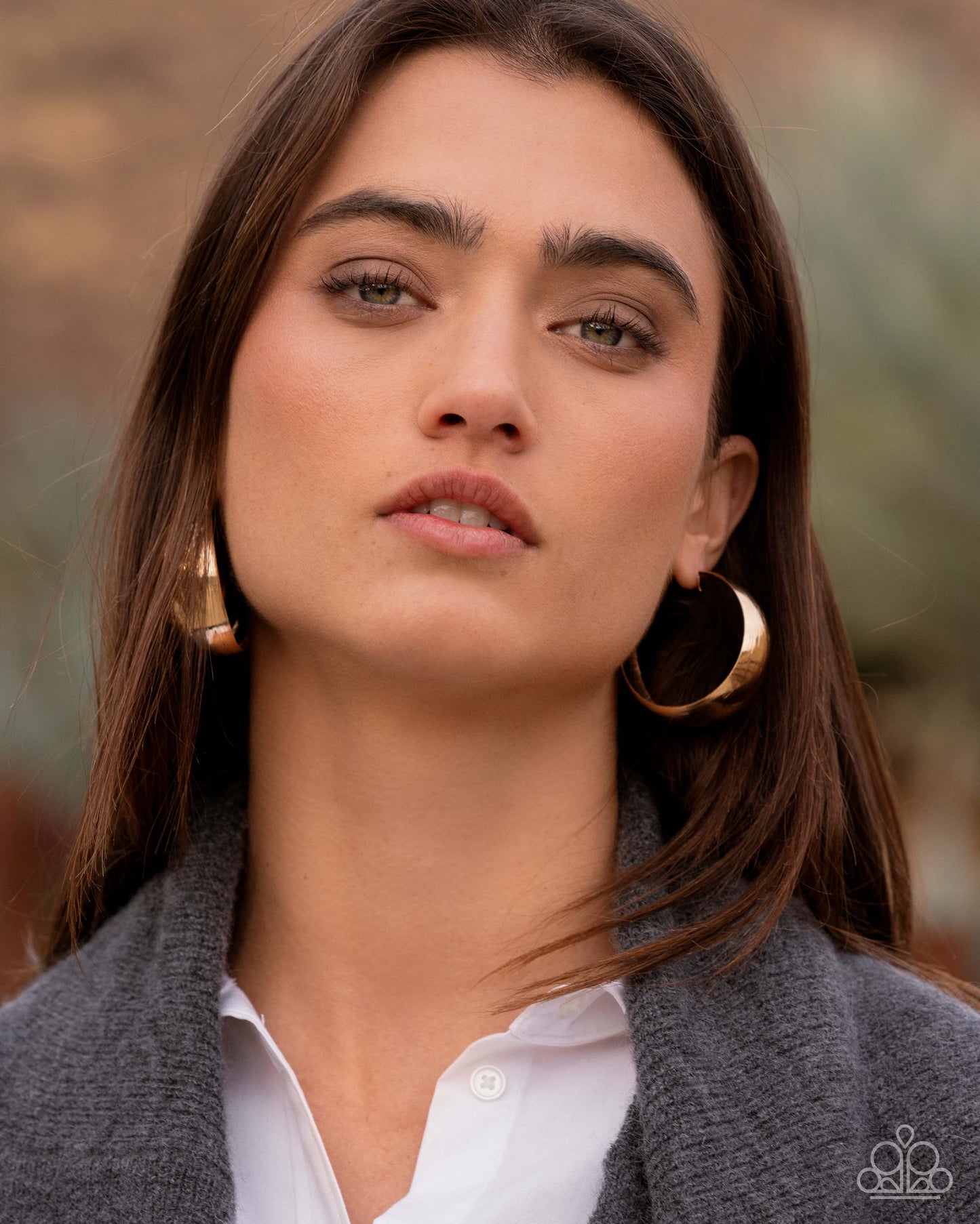 Subtle Sheen - Gold Hoop Earrings