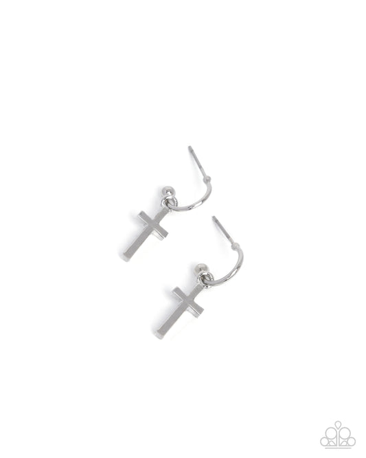 Daily Divinity - Silver Cross Earrings