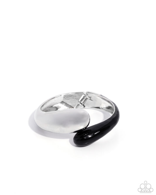 Painted Partner - Silver & Black Bracelet