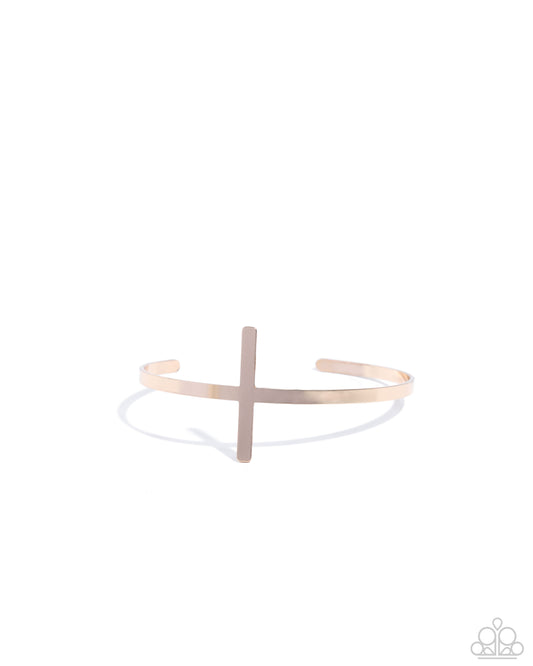Holy Headline - Gold Cross Bracelet