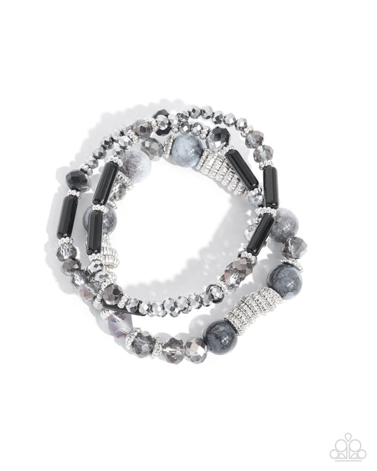 Colorful Conversation - Silver w/Black Bracelet