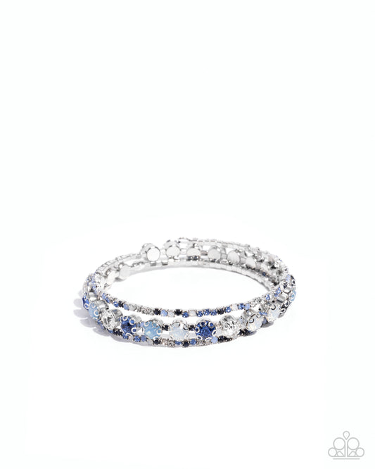 Shimmery Sample -Silver w/Blue Bracelet