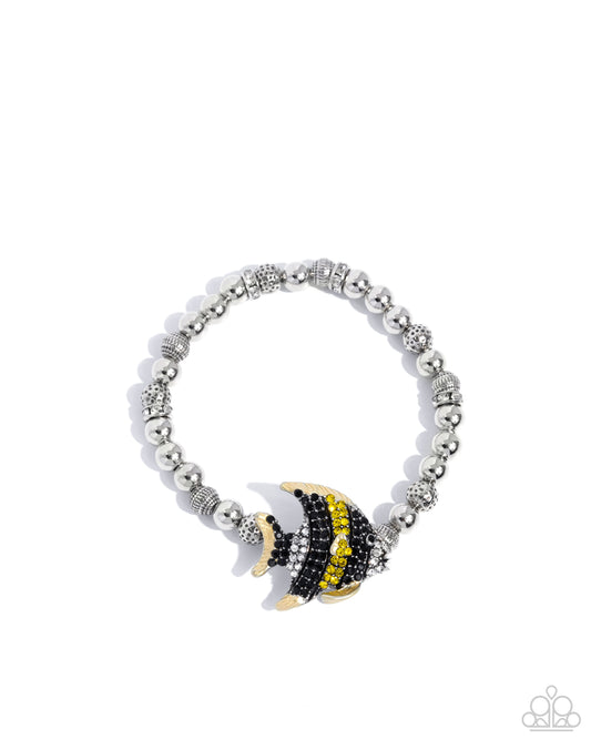 Admirable Angelfish - Silver w/Yellow Bracelet