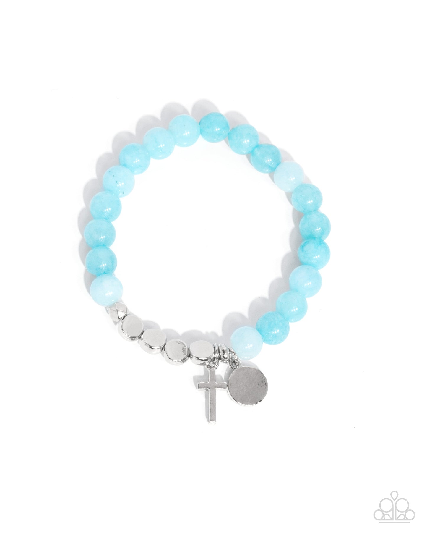 Devout Debut - Silver w/Blue Cross Bracelet