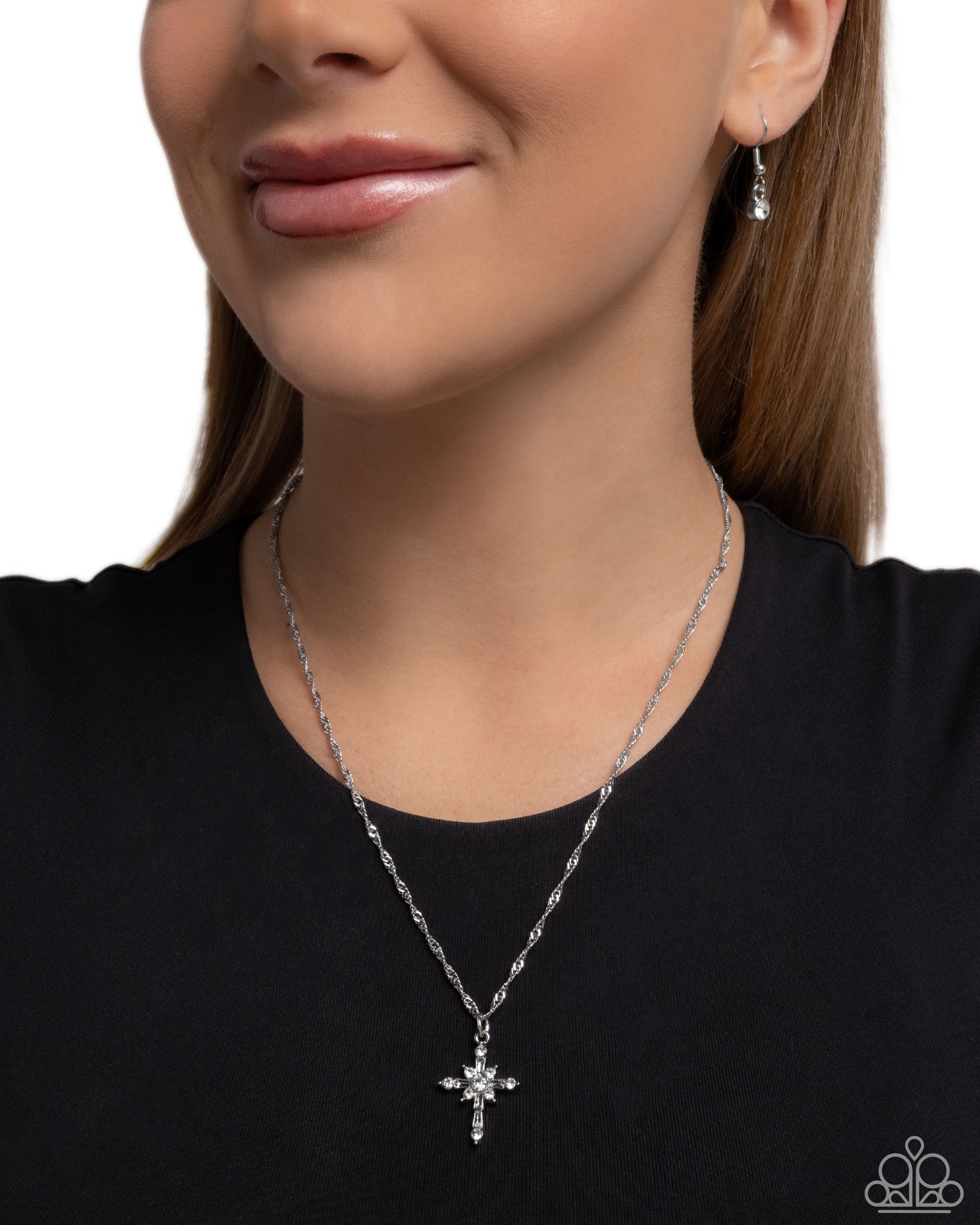Graceful Glory - Silver Cross Necklace