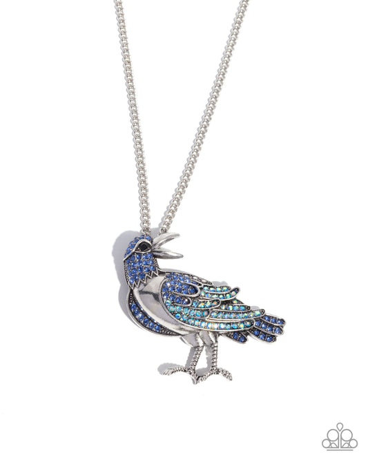 Radiant Raven - Silver w/Blue Necklace