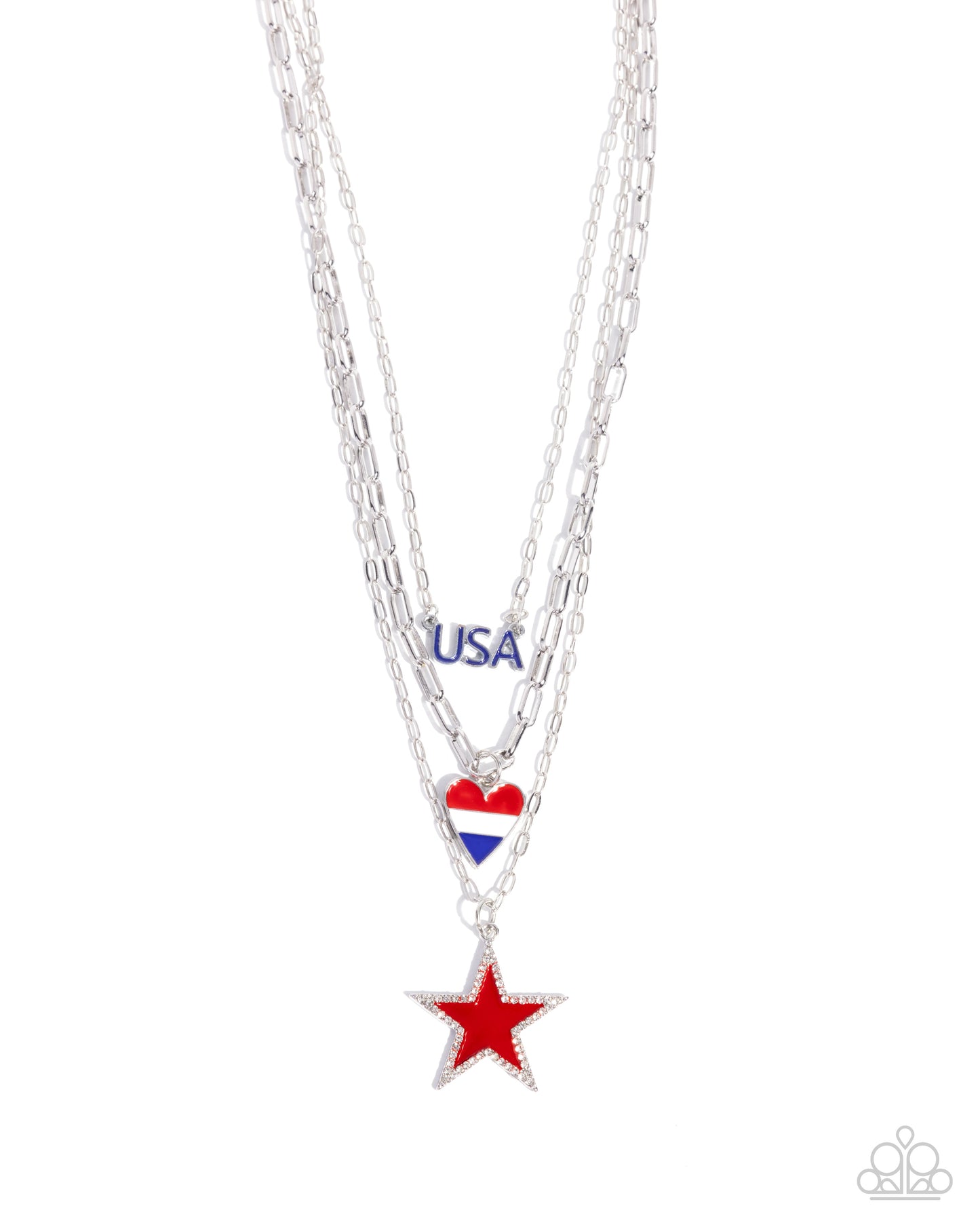 Unforgettable USA - Red-White-Blue "USA" Necklace