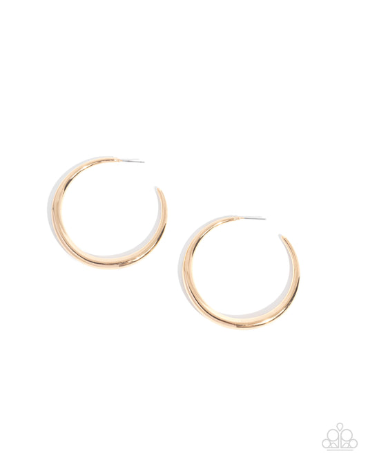 Sleek Selvage - Gold Earrings