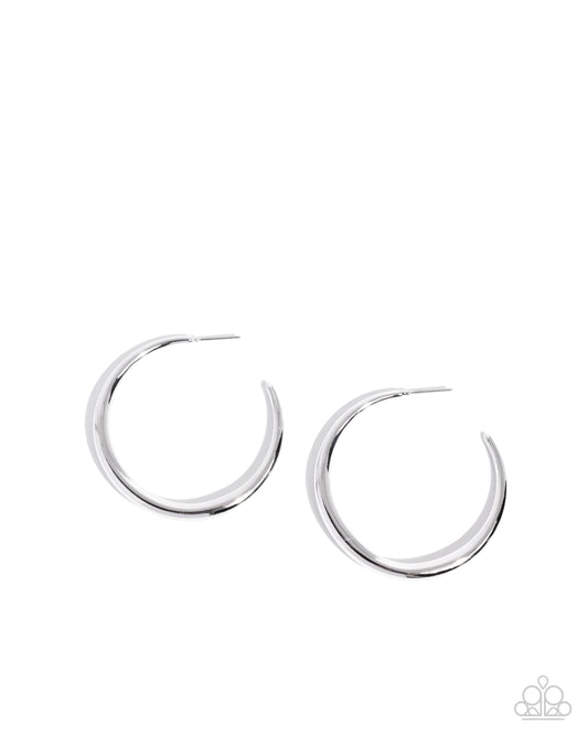 Sleek Selvage - Silver Earrings