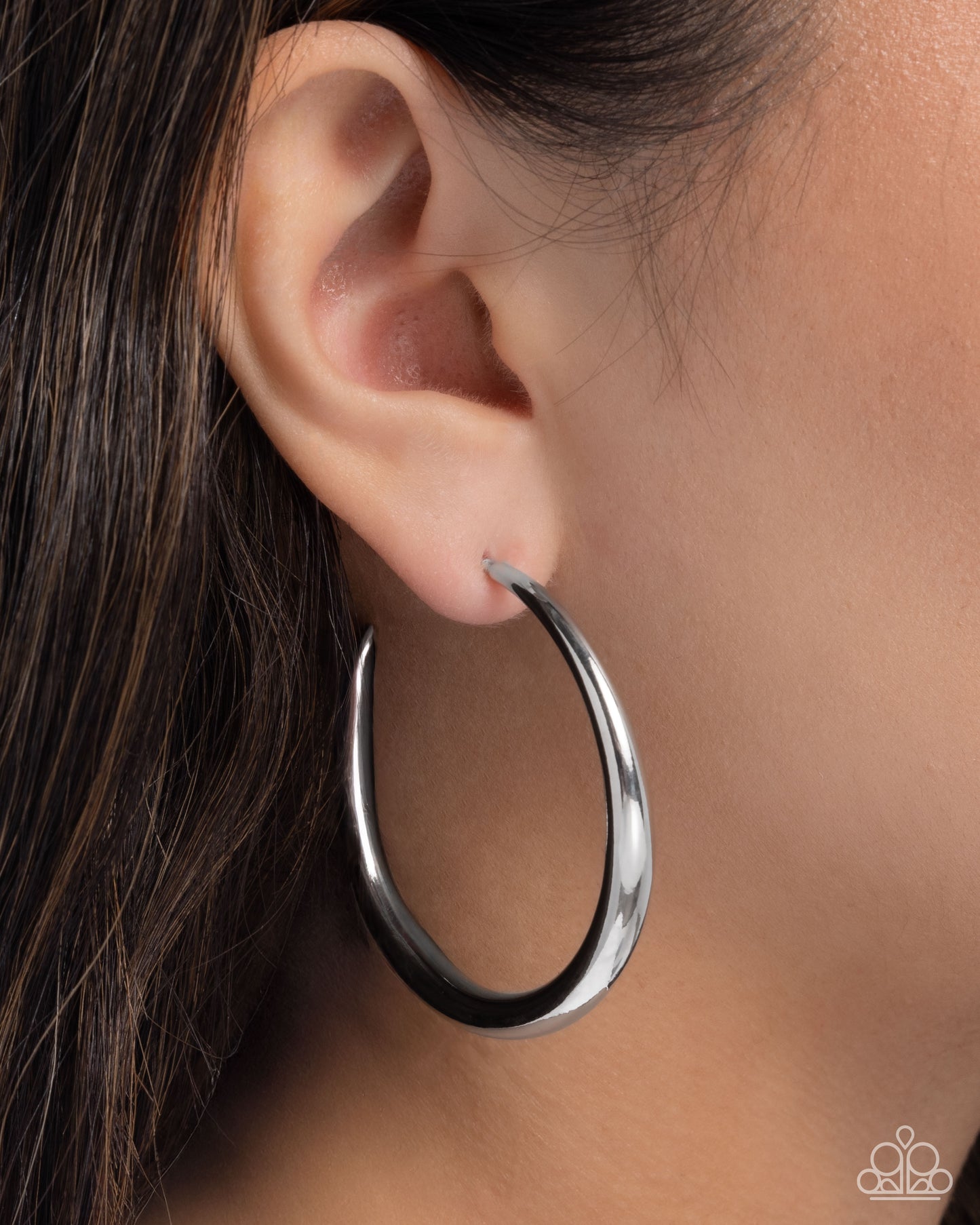 Sleek Selvage - Silver Earrings