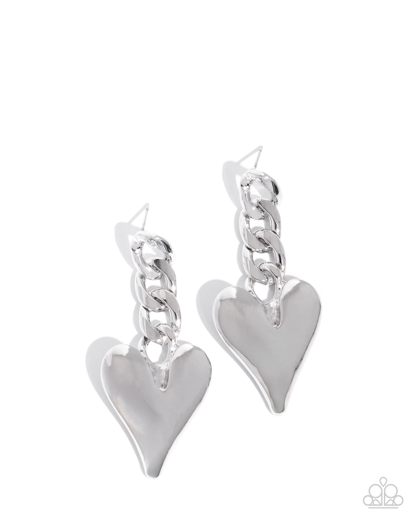 Mechanic Match - Silver Heart Earrings