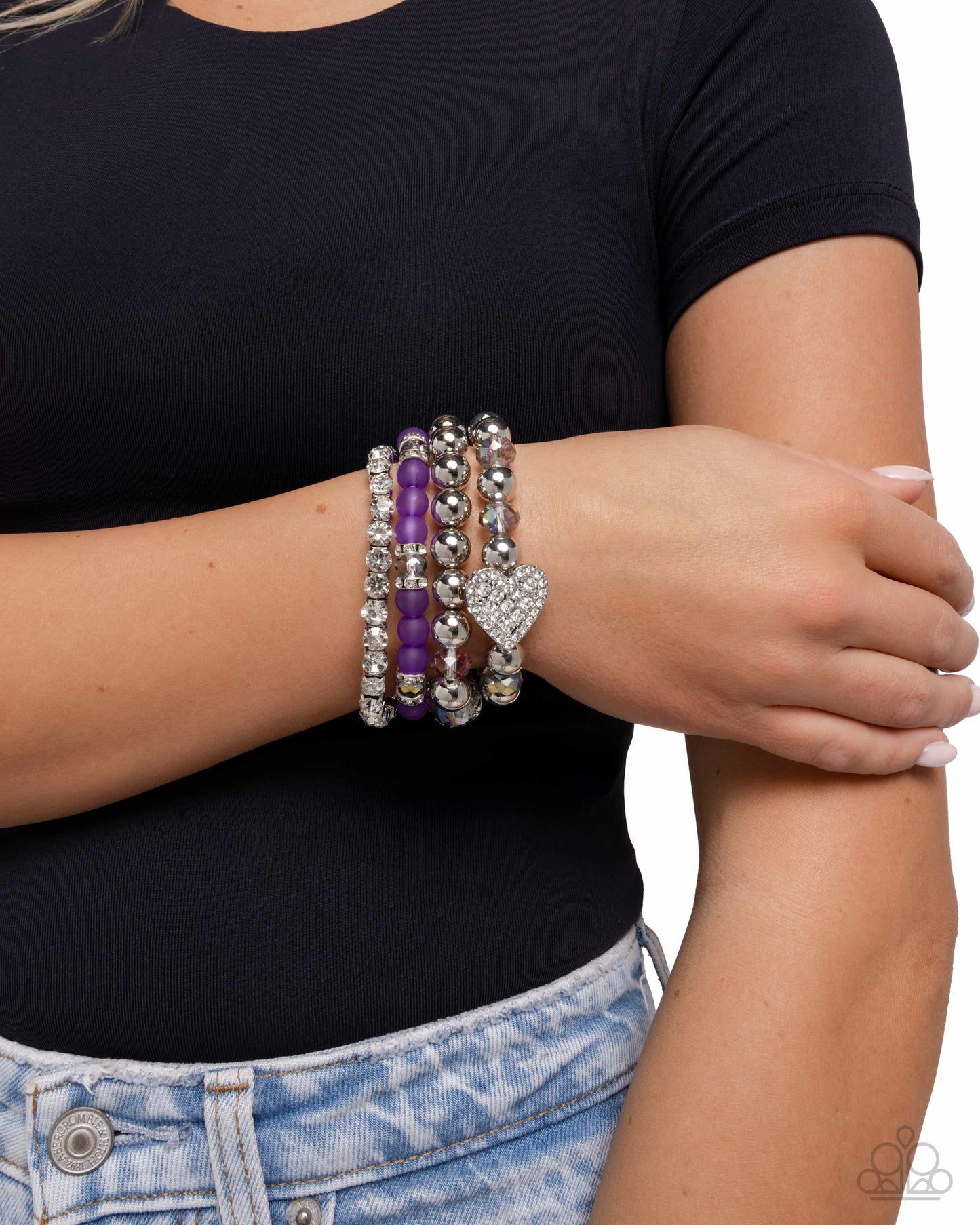 Poetically Plush - Silver w/Purple Bracelet