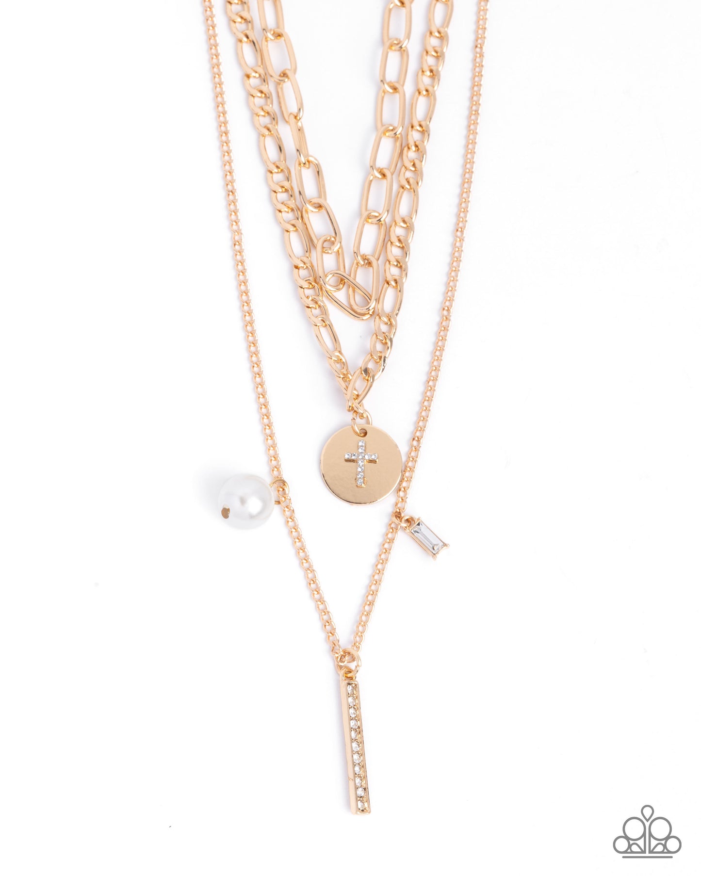 Luminous Layers - Gold w/Cross Necklace