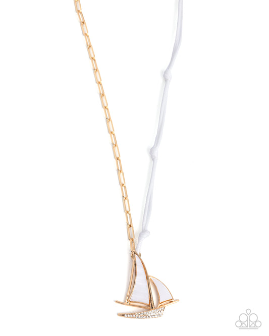 Sailboat Shimmer - Sold w/White Necklace