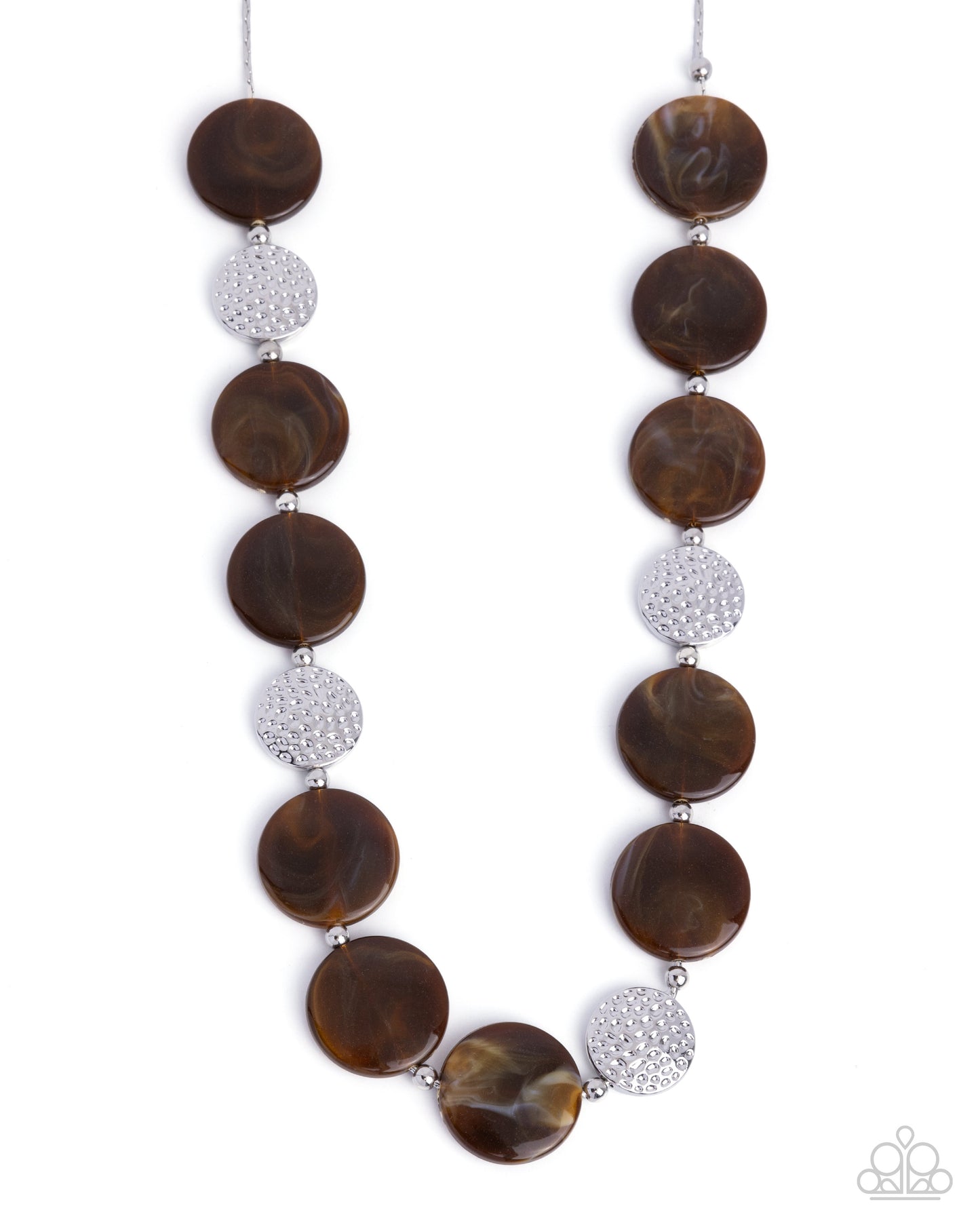 Swatch Shimmer - Silver w/Brown Necklace